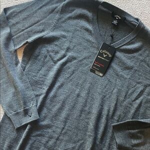 Callaway Gray V-Neck Sweater